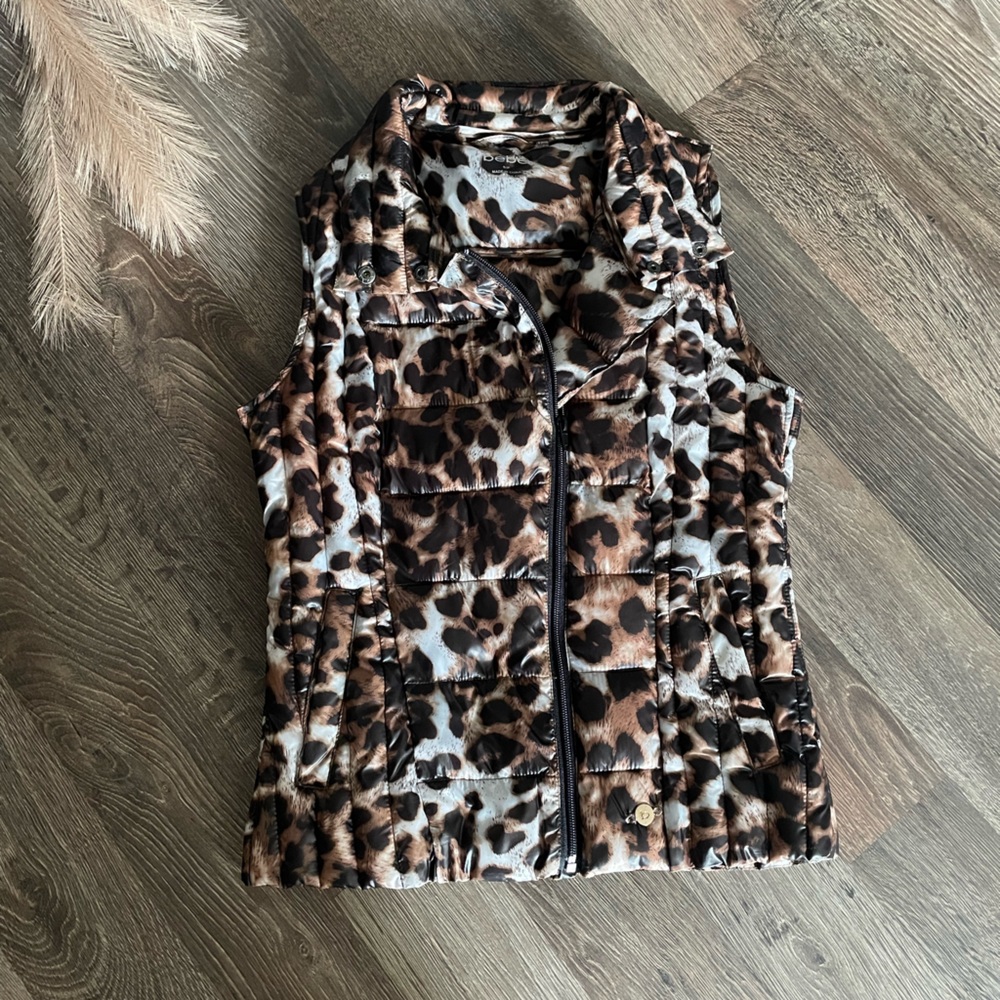 Bebe Leopard Vest